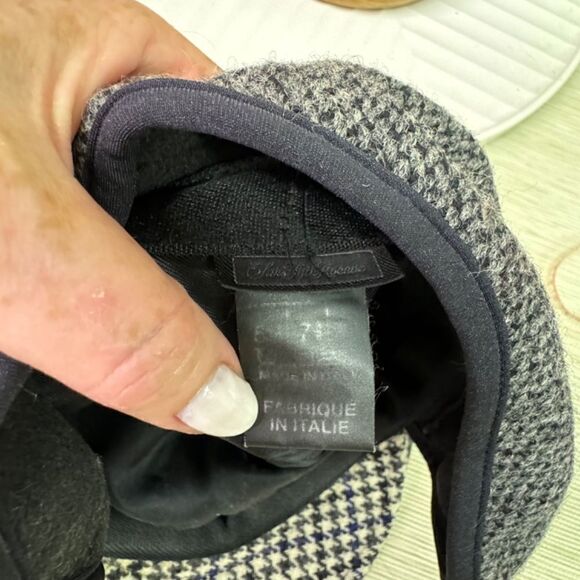 Wool flat cap with ear covers, made in Italy, 100% wool - Picture 7 of 9